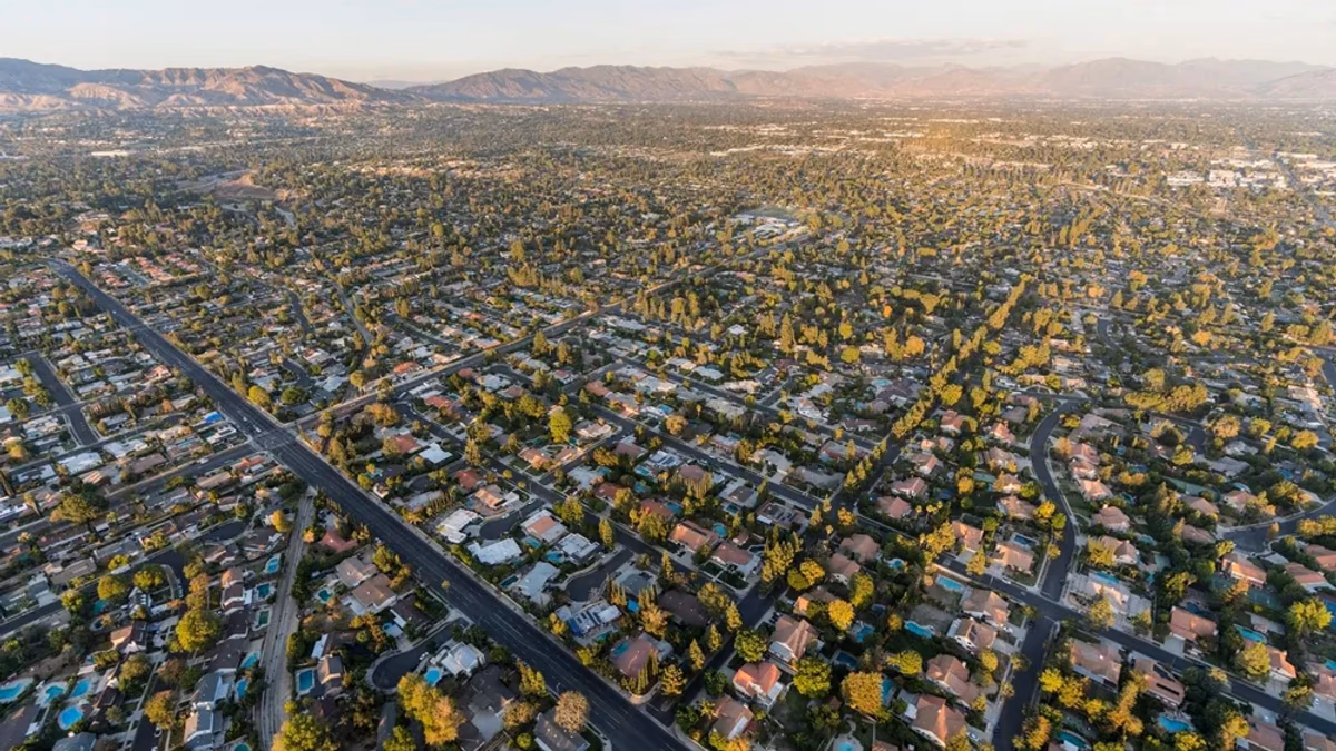 Aerial shot of Northridge